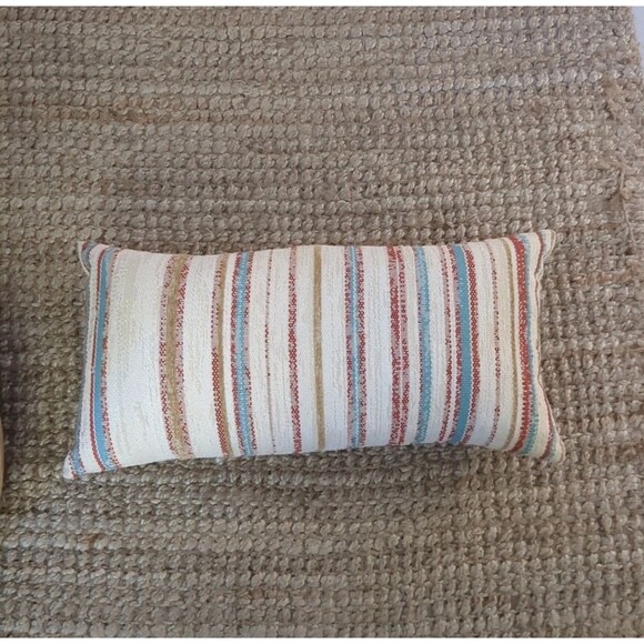 425 South Los Angeles  Anthro Lumbar Pillow Tribal Pattern Feather Down Pillow - Picture 5 of 8